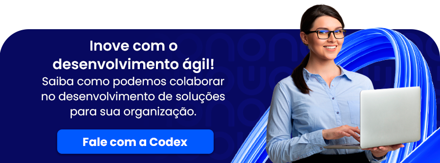 Com tecnologias parceiras, como o Cronapp que abrange o Low Code e o High Code, sua empresa pode se desenvolver de forma constante. Fale com a Codex e venha começar essa inovação.